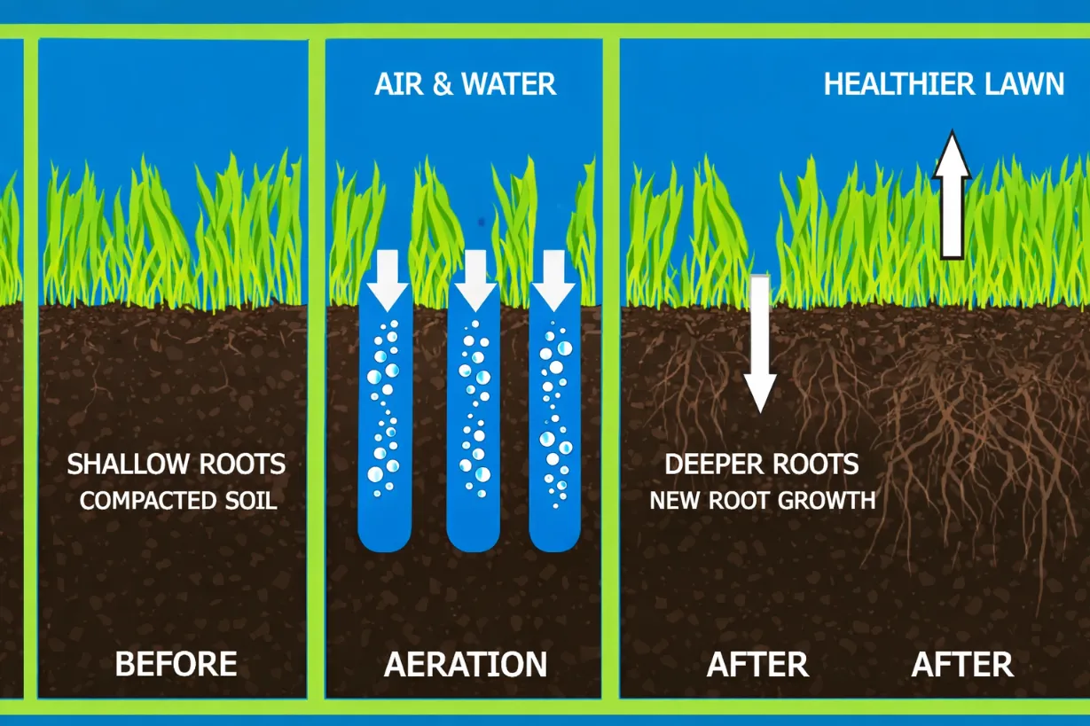 Freshwater Landscaping professional aeration equipment