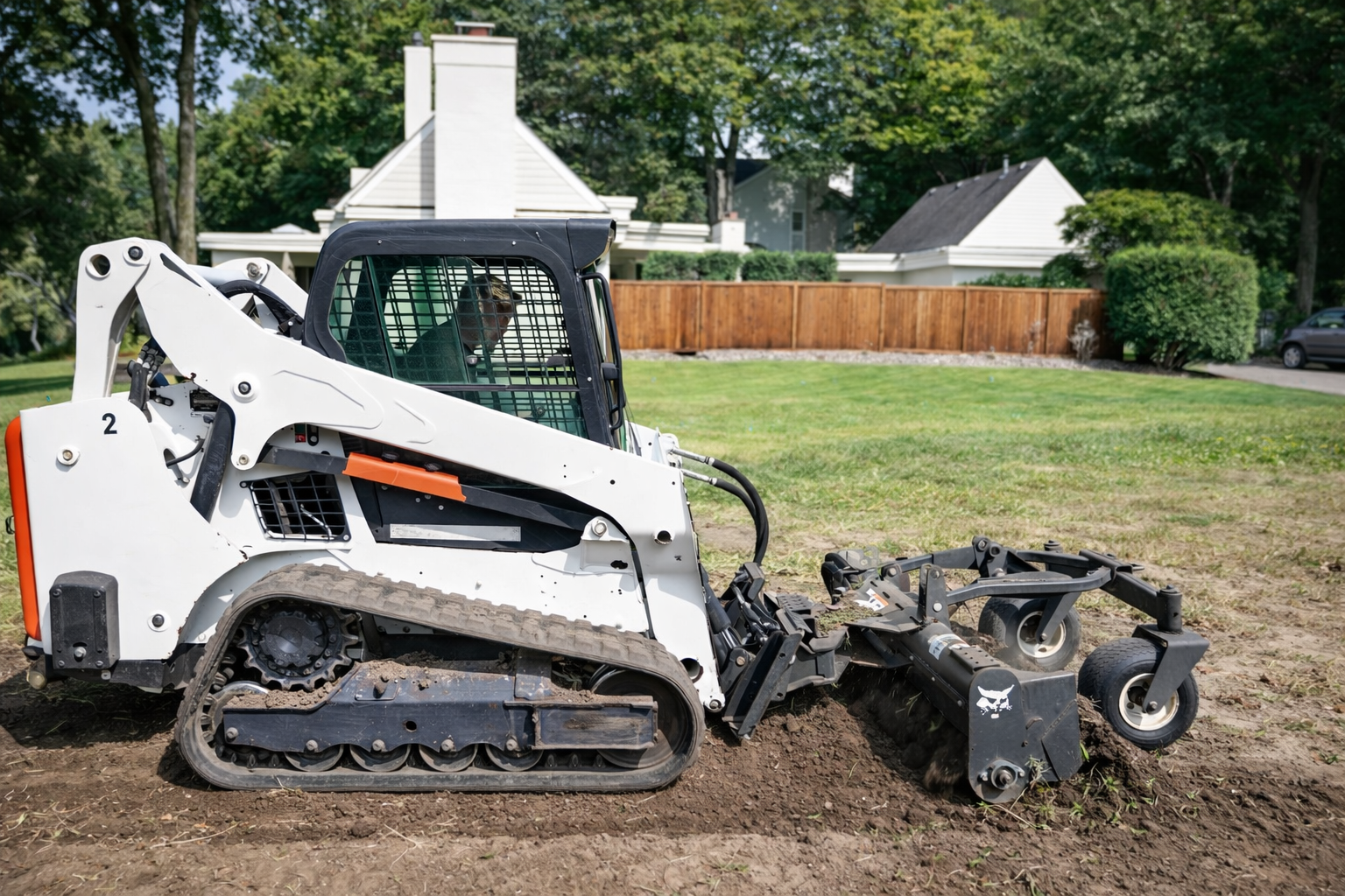 Freshwater Landscaping equipment on a job site
