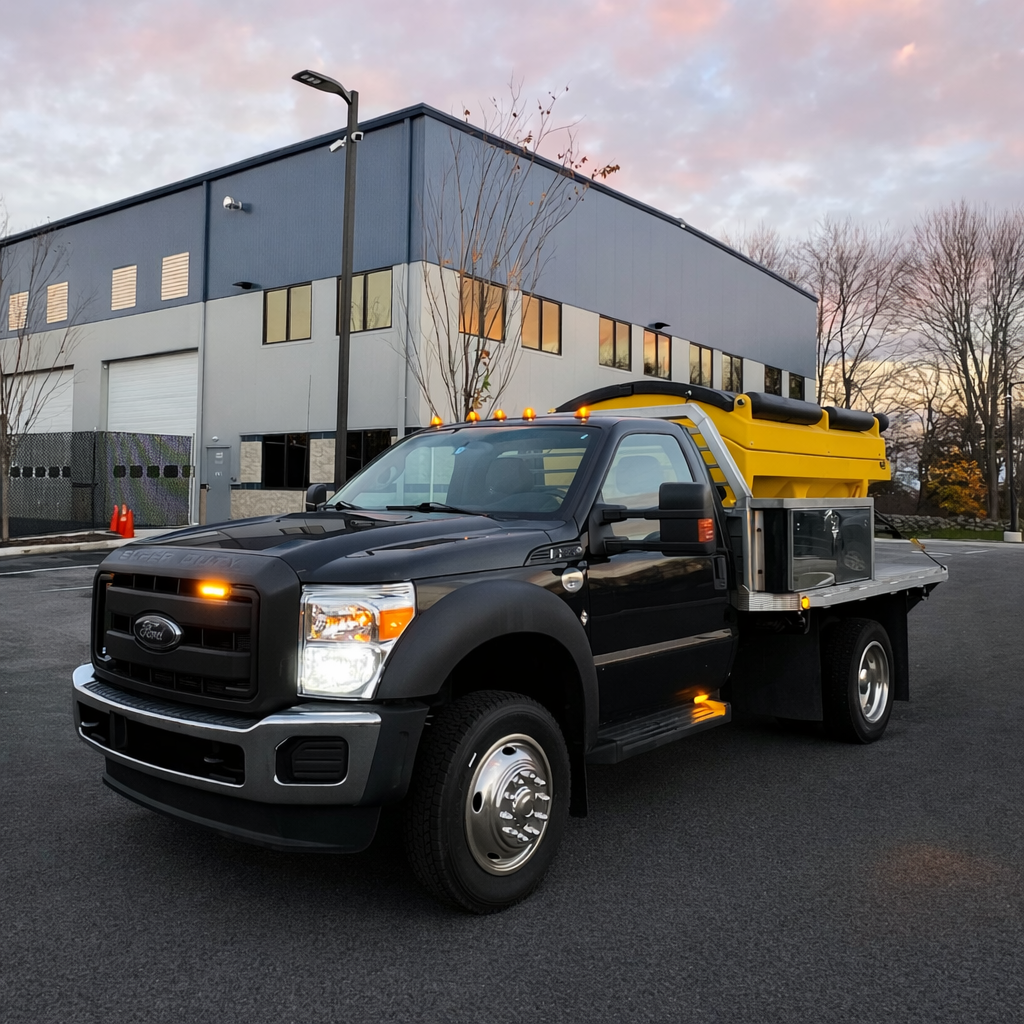 Pet friendly ice melt on a sidewalk