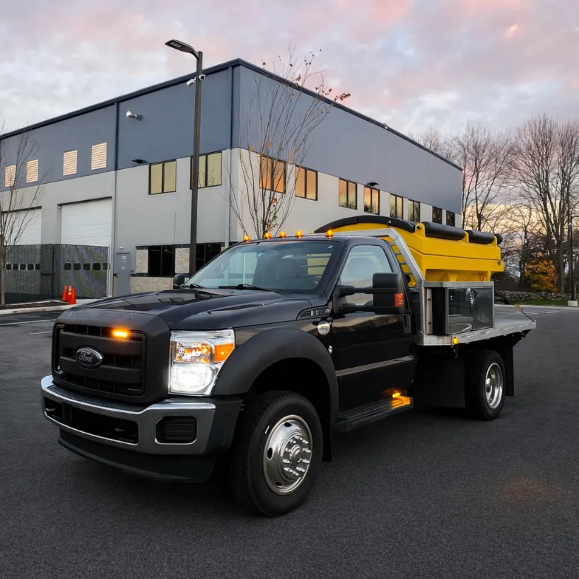 Pet friendly and concrete safe ice melt on a residential sidewalk