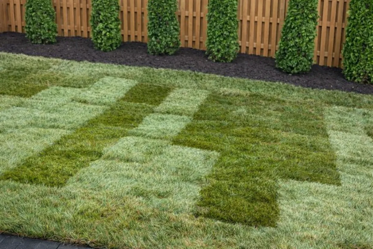 Perfectly finished premium sod installation on a West Metro property